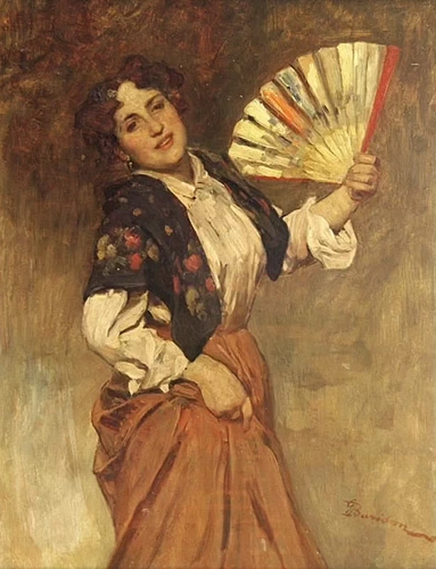 Donna con ventaglio